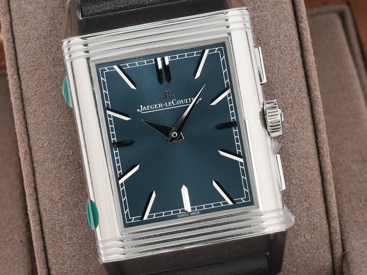 ジャガールクルト レベルソ トリビュート クロノグラフ Ref.Q389848J ブルーグレー/スケルトン文字盤 未使用 2288cpdr