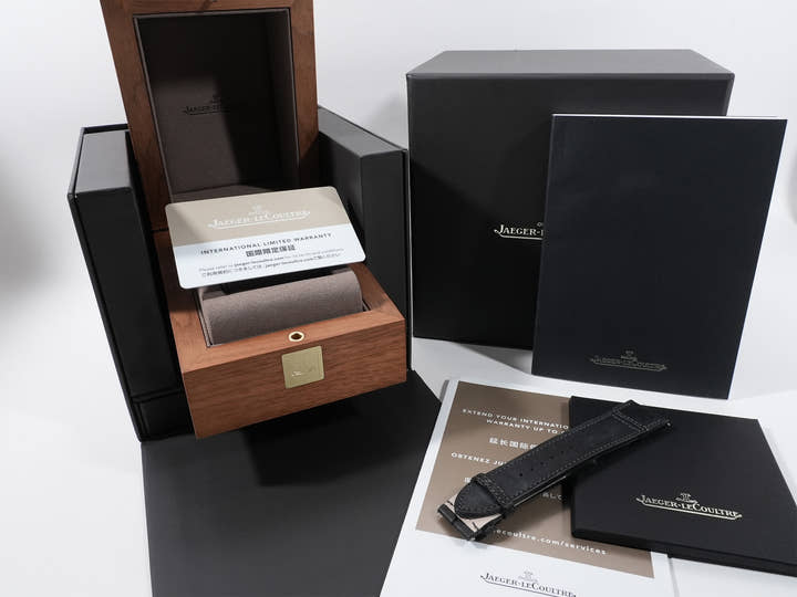 ジャガールクルト レベルソ トリビュート クロノグラフ Ref.Q389848J ブルーグレー/スケルトン文字盤 未使用 2288cpdr