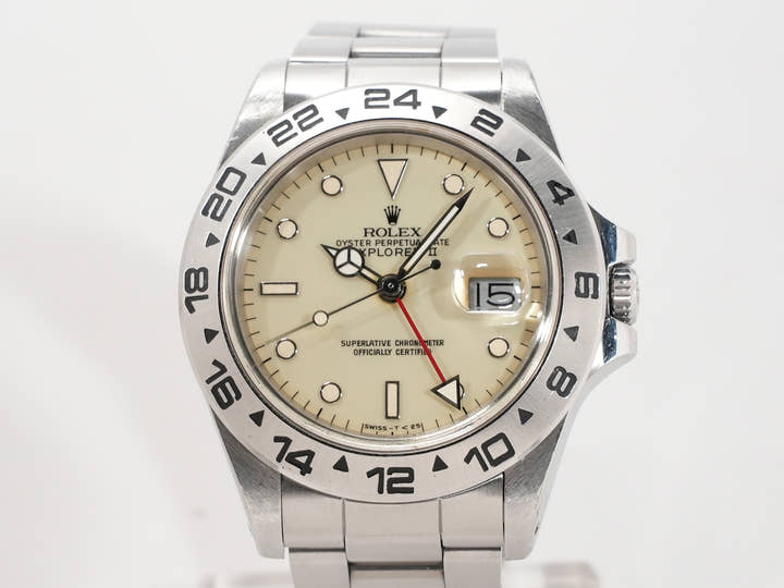 ロレックス エクスプローラーII Ref.16550 ステンレススチール アイボリー文字盤