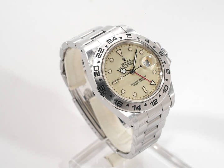 ロレックス エクスプローラーII Ref.16550 ステンレススチール アイボリー文字盤