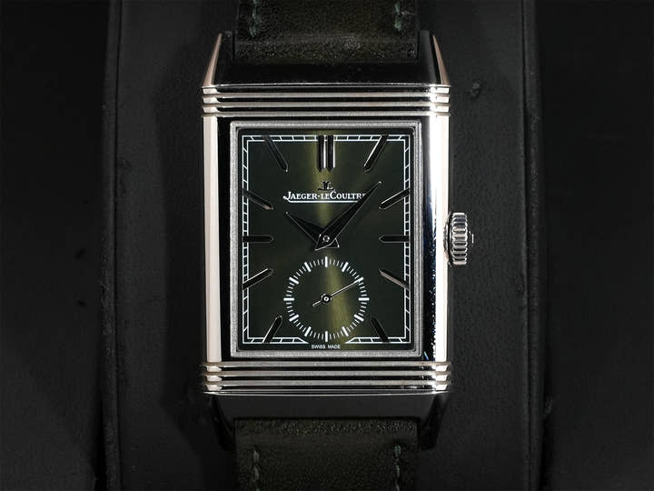 ジャガールクルト レベルソ トリビュート スモールセコンド Ref.Q3978430 グリーン文字盤 中古 7ccvsyix