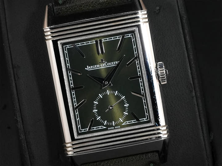 ジャガールクルト レベルソ トリビュート スモールセコンド Ref.Q3978430 グリーン文字盤 中古 7ccvsyix