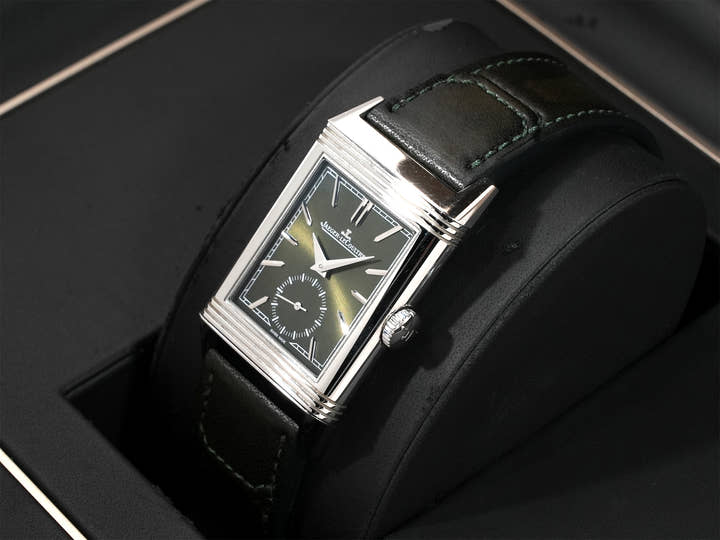 ジャガールクルト レベルソ トリビュート スモールセコンド Ref.Q3978430 グリーン文字盤 中古 7ccvsyix