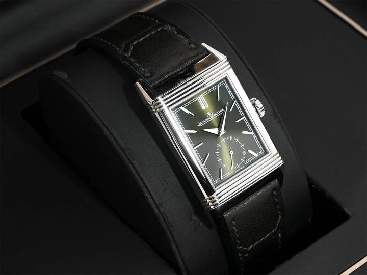 ジャガールクルト レベルソ トリビュート スモールセコンド Ref.Q3978430 グリーン文字盤 中古 7ccvsyix