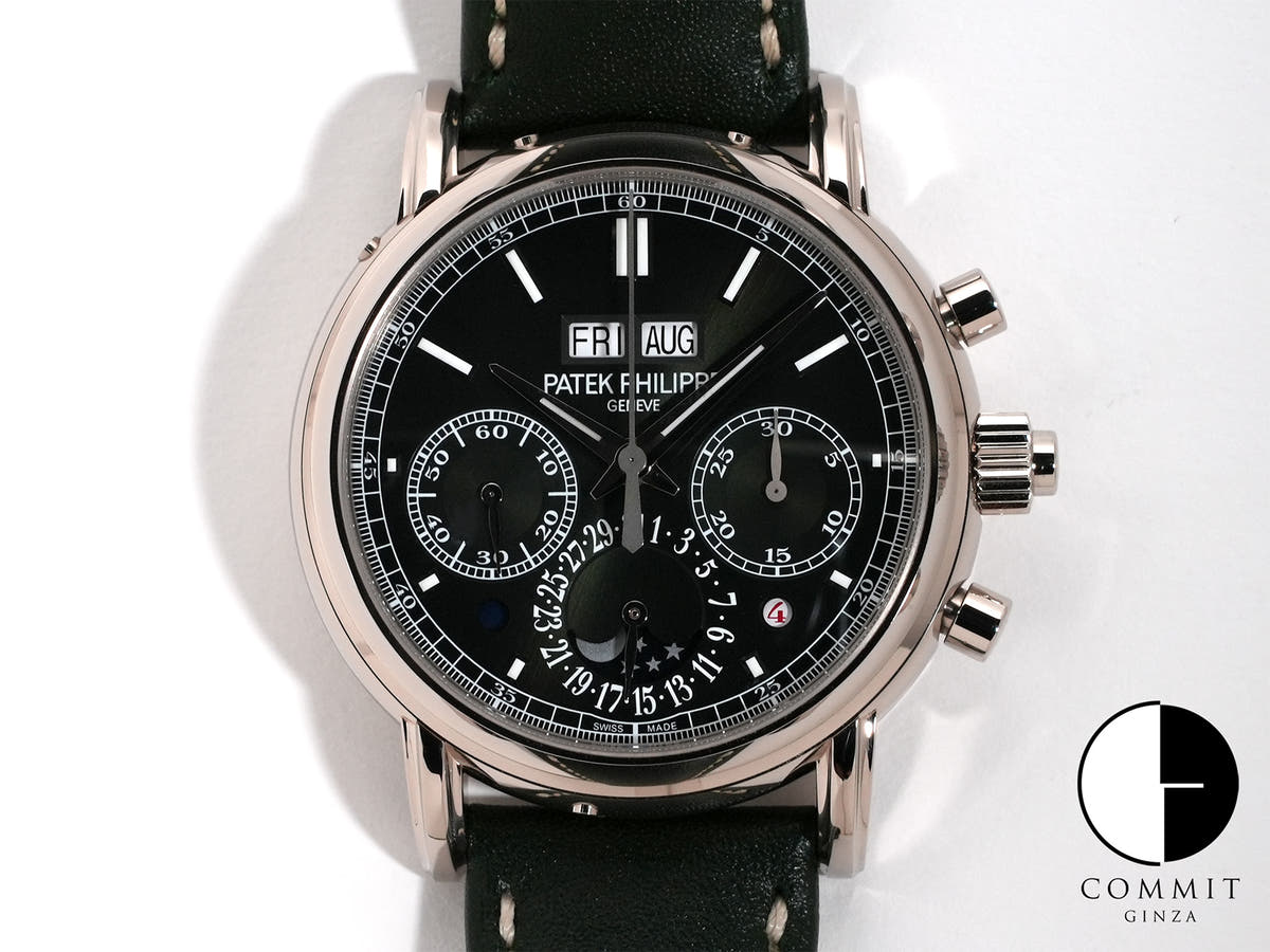パテックフィリップ パーペチュアルカレンダー スプリットセコンド クロノグラフ Ref.5204G-001 ホワイトゴールド オリーブグリーンソレイユ文字盤