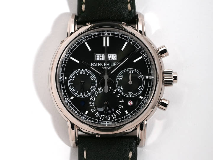 パテックフィリップ パーペチュアルカレンダー スプリットセコンド クロノグラフ Ref.5204G-001 ホワイトゴールド オリーブグリーンソレイユ文字盤