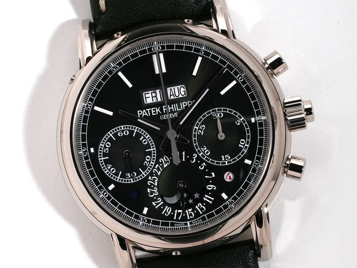 パテックフィリップ パーペチュアルカレンダー スプリットセコンド クロノグラフ Ref.5204G-001 ホワイトゴールド オリーブグリーンソレイユ文字盤