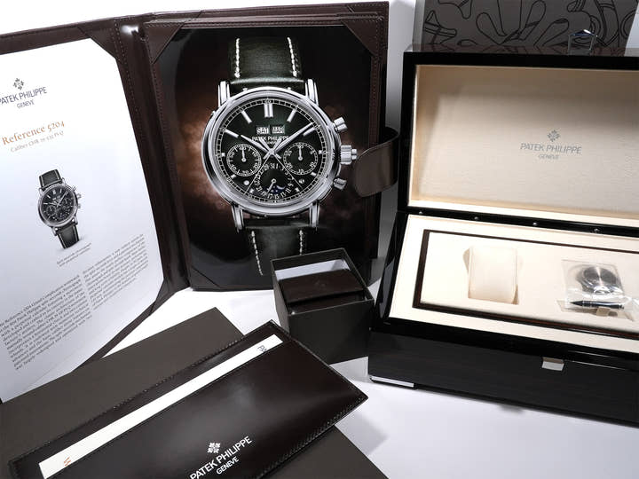 パテックフィリップ パーペチュアルカレンダー スプリットセコンド クロノグラフ Ref.5204G-001 ホワイトゴールド オリーブグリーンソレイユ文字盤