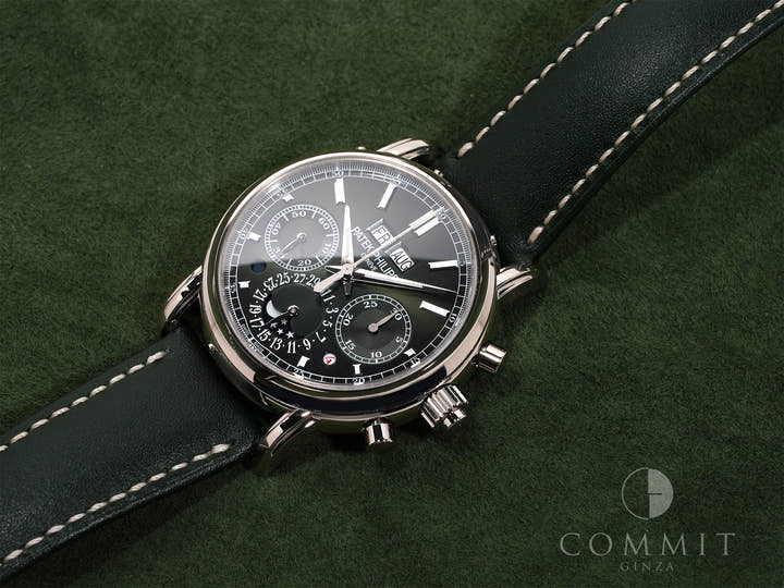 パテックフィリップ パーペチュアルカレンダー スプリットセコンド クロノグラフ Ref.5204G-001 ホワイトゴールド オリーブグリーンソレイユ文字盤