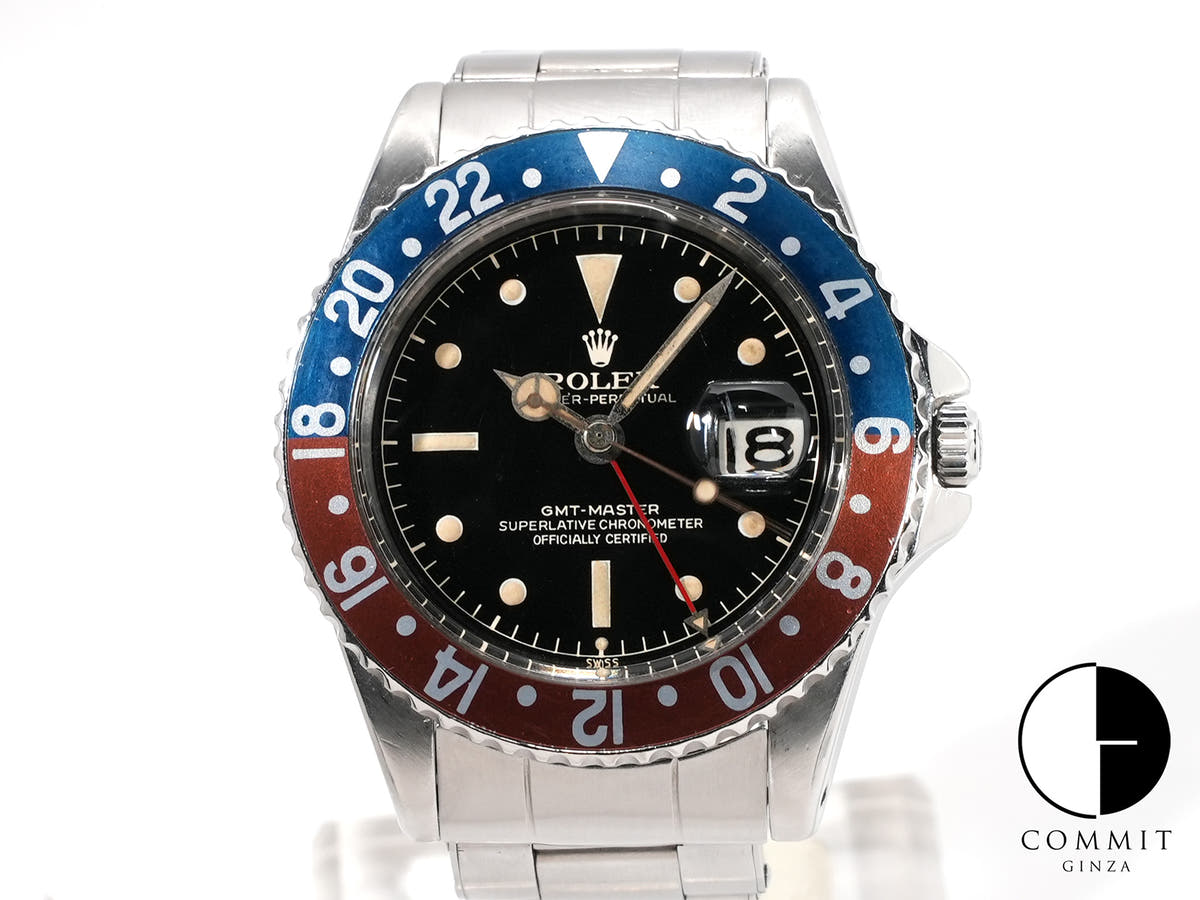 ロレックス GMTマスター Ref.1675MM ステンレススチール ブラック文字盤 オイスターブレスレット