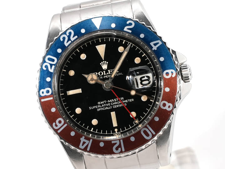 ロレックス GMTマスター Ref.1675MM ステンレススチール ブラック文字盤 オイスターブレスレット