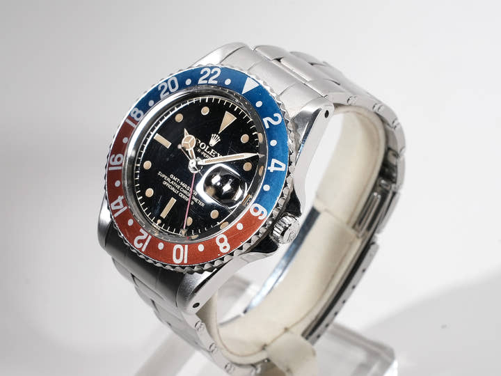 ロレックス GMTマスター Ref.1675MM ステンレススチール ブラック文字盤 オイスターブレスレット