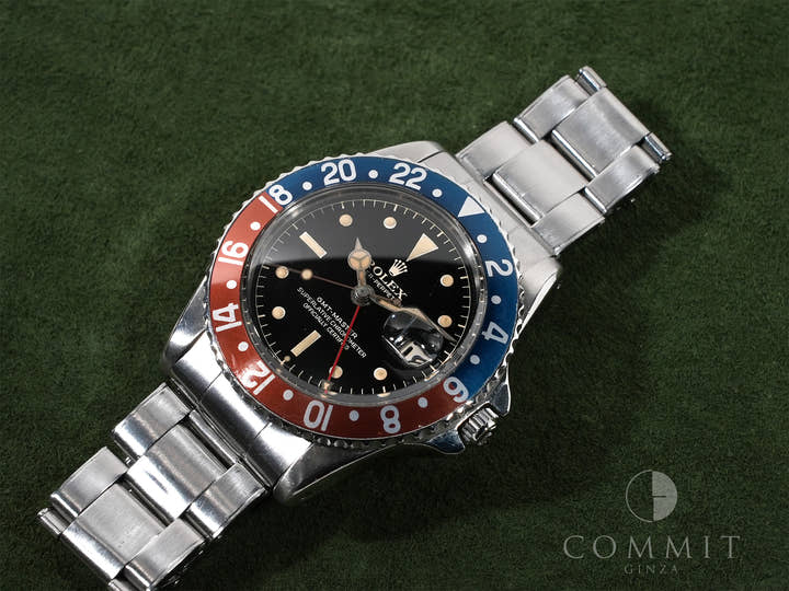 ロレックス GMTマスター Ref.1675MM ステンレススチール ブラック文字盤 オイスターブレスレット