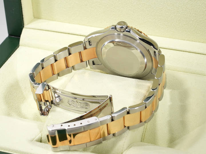 ロレックス ヨットマスター40 Ref.16623NGR ステンレススチール/イエローゴールド ホワイトシェルxルビー文字盤