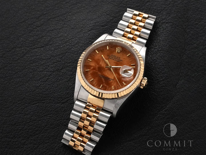 ロレックス デイトジャスト36 Ref.16233 ステンレススチール/イエローゴールド バーチ文字盤 ジュビリーブレスレット