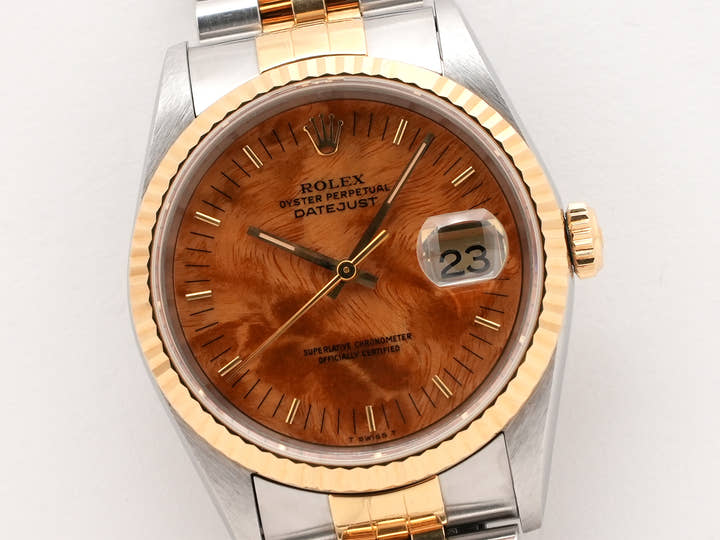 ロレックス デイトジャスト36 Ref.16233 ステンレススチール/イエローゴールド バーチ文字盤 ジュビリーブレスレット