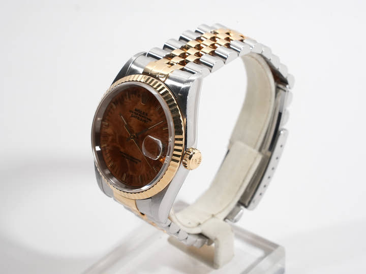 ロレックス デイトジャスト36 Ref.16233 ステンレススチール/イエローゴールド バーチ文字盤 ジュビリーブレスレット
