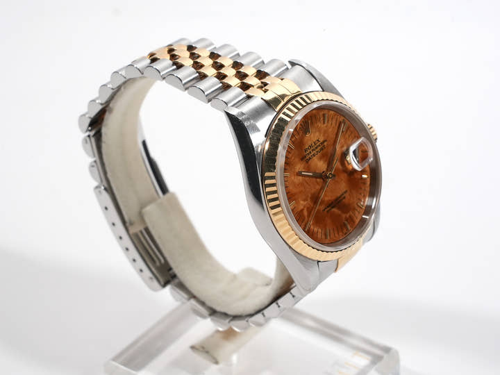 ロレックス デイトジャスト36 Ref.16233 ステンレススチール/イエローゴールド バーチ文字盤 ジュビリーブレスレット