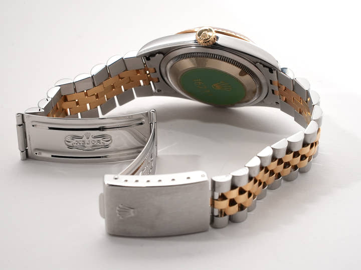 ロレックス デイトジャスト36 Ref.16233 ステンレススチール/イエローゴールド バーチ文字盤 ジュビリーブレスレット