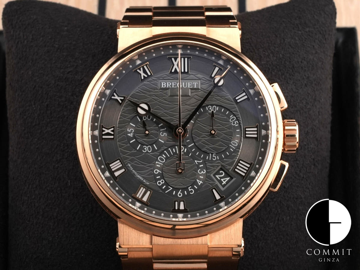 ブレゲ マリーン クロノグラフ Ref.5527BR/G3/RW0 グレー文字盤 美中古 59fp8v3w