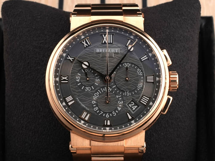 ブレゲ マリーン クロノグラフ Ref.5527BR/G3/RW0 グレー文字盤 美中古 59fp8v3w