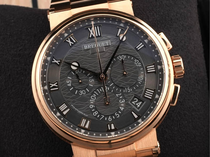 ブレゲ マリーン クロノグラフ Ref.5527BR/G3/RW0 グレー文字盤 美中古 59fp8v3w