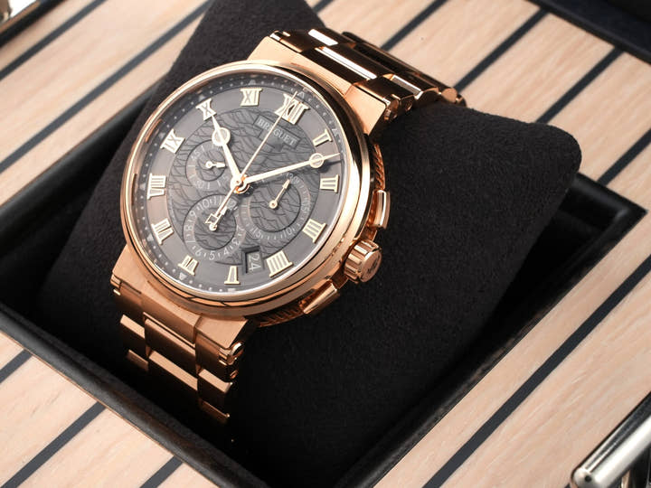 ブレゲ マリーン クロノグラフ Ref.5527BR/G3/RW0 グレー文字盤 美中古 59fp8v3w