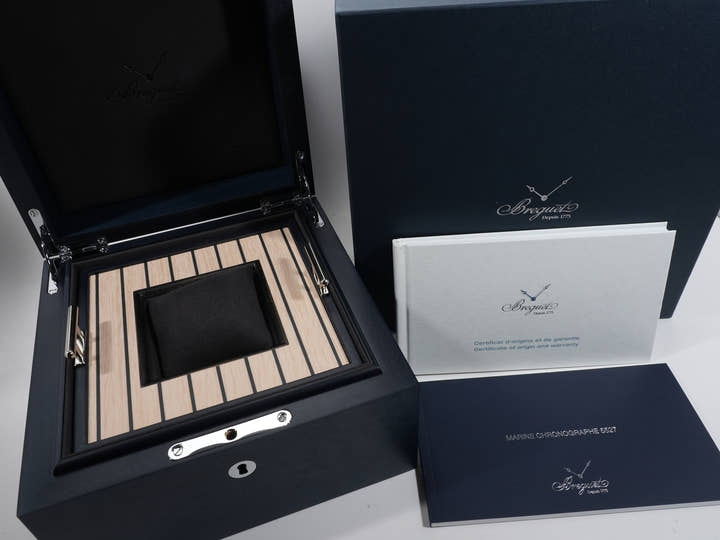 ブレゲ マリーン クロノグラフ Ref.5527BR/G3/RW0 グレー文字盤 美中古 59fp8v3w