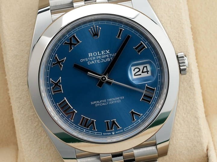 ロレックス デイトジャスト41 Ref.126300 ステンレススチール アズーロブルー文字盤 ジュビリーブレスレット