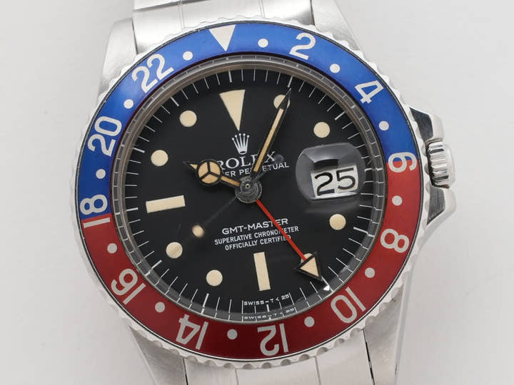 ロレックス GMTマスター Ref.1675 ステンレススチール ブラック文字盤 オイスターブレスレット