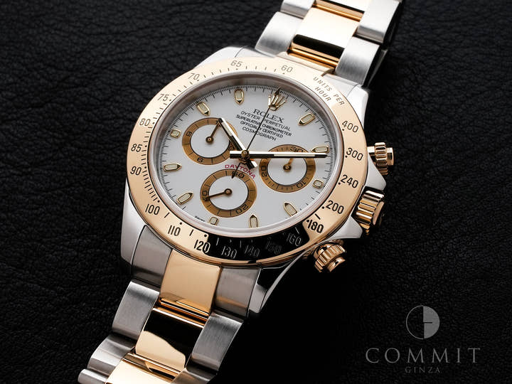 ロレックス デイトナ Ref.116523 ステンレススチール/イエローゴールド ホワイト文字盤
