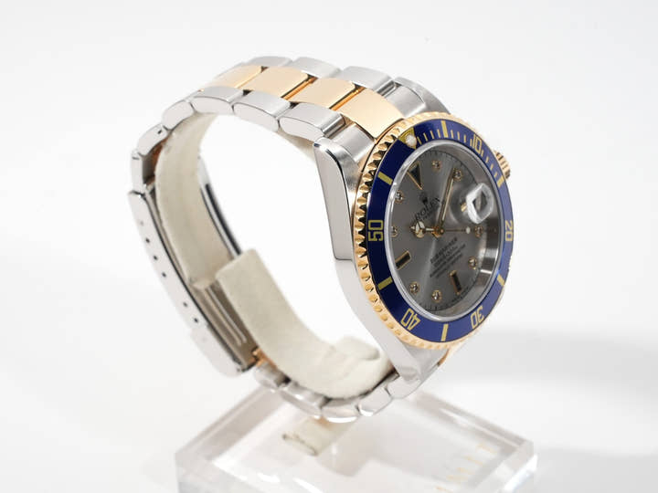 ロレックス サブマリーナー デイト Ref.16613SG ステンレススチール/イエローゴールド グレー文字盤