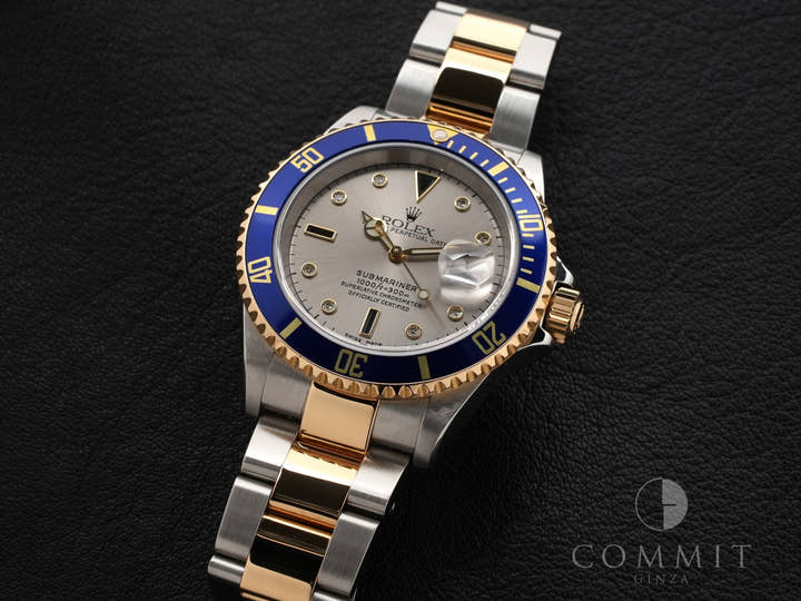 ロレックス サブマリーナー デイト Ref.16613SG ステンレススチール/イエローゴールド グレー文字盤