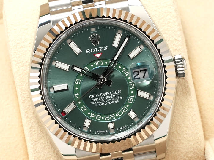 ロレックス スカイドゥエラー Ref.336934 ステンレススチール/ホワイトゴールド ミントグリーン文字盤 ジュビリーブレスレット