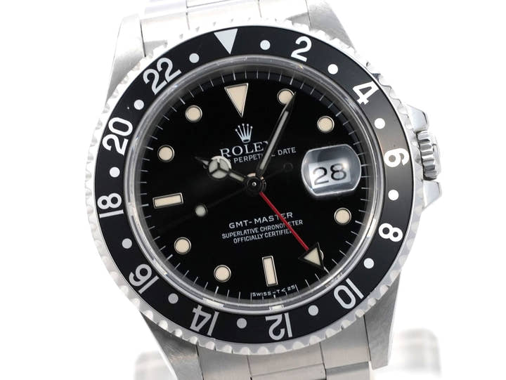 ロレックス GMTマスター Ref.16700 ステンレススチール ブラック文字盤 オイスターブレスレット 美中古 mgepb36z