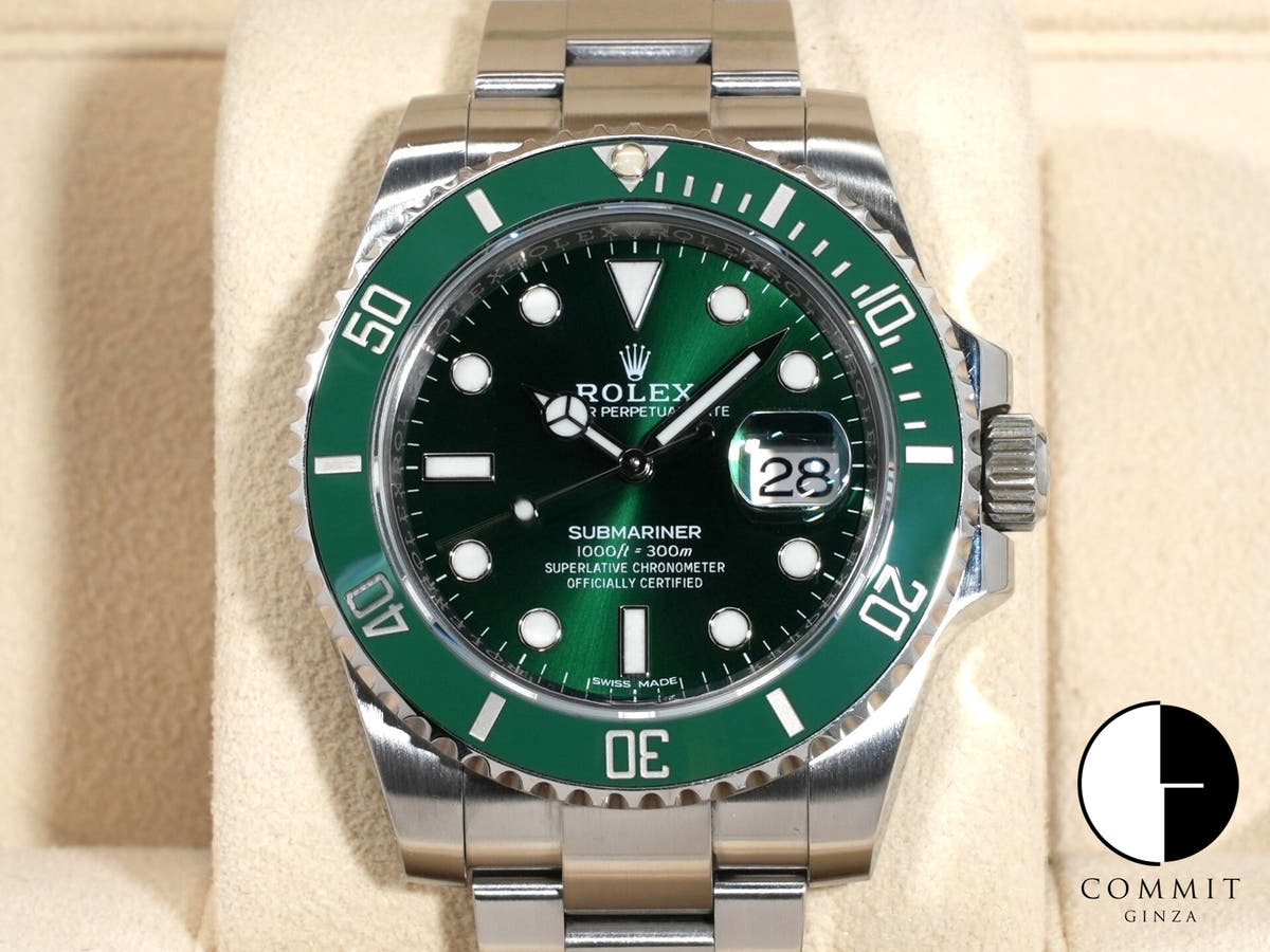 ロレックス サブマリーナー デイト Ref.116610LV ステンレススチール グリーン文字盤