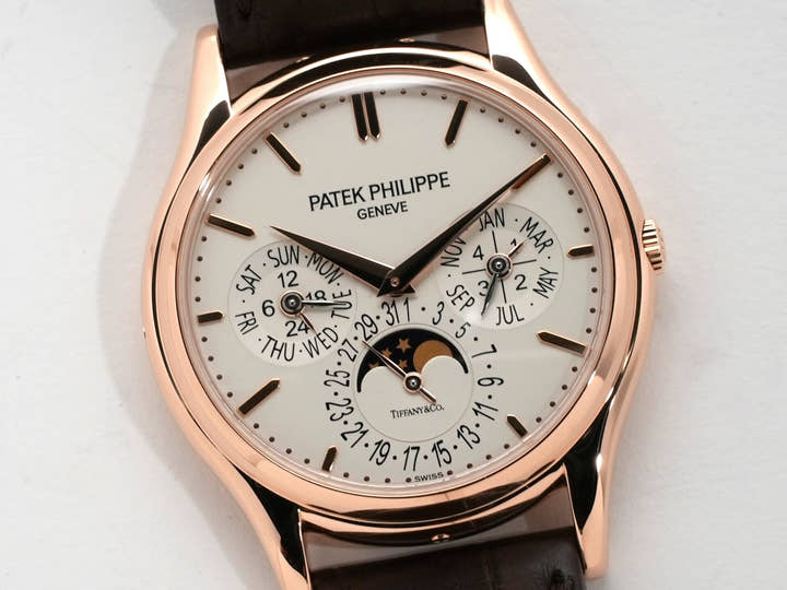パテックフィリップ パーペチュアルカレンダー TIFFANY&CO. Ref.5140R-011 ローズゴールド シルバー文字盤