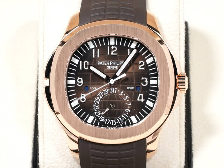パテックフィリップ アクアノート Ref.5164R-001 ローズゴールド ブラウン エンボス文字盤