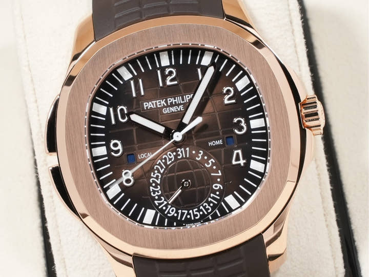 パテックフィリップ アクアノート Ref.5164R-001 ローズゴールド ブラウン エンボス文字盤