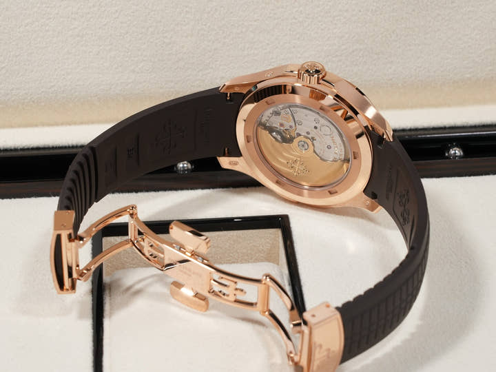 パテックフィリップ アクアノート Ref.5164R-001 ローズゴールド ブラウン エンボス文字盤