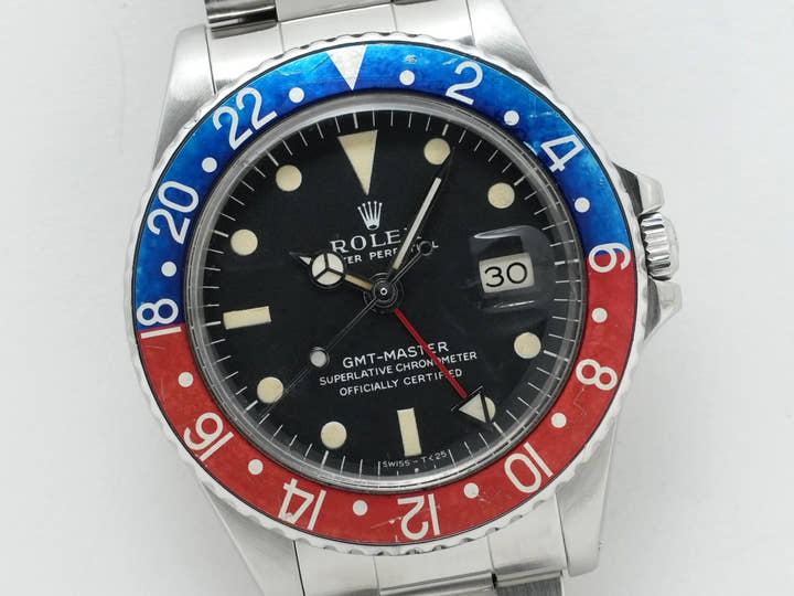 ロレックス GMTマスター Ref.1675 ステンレススチール ブラック文字盤 オイスターブレスレット