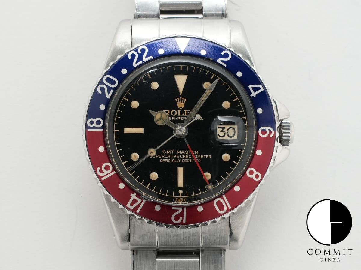 ロレックス GMTマスター Ref.1675MM ステンレススチール ブラック文字盤 オイスターブレスレット