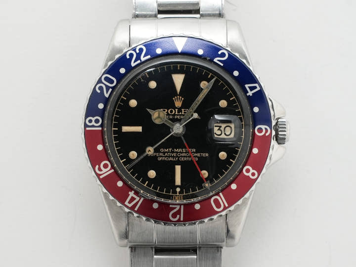 ロレックス GMTマスター Ref.1675MM ステンレススチール ブラック文字盤 オイスターブレスレット