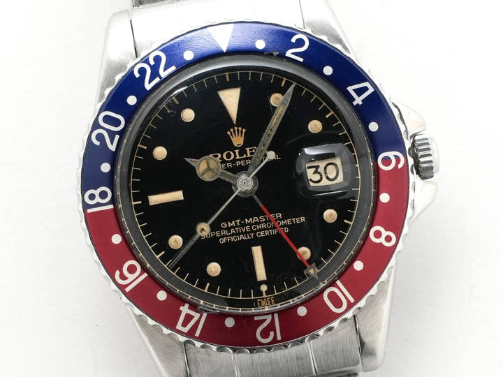 ロレックス GMTマスター Ref.1675MM ステンレススチール ブラック文字盤 オイスターブレスレット