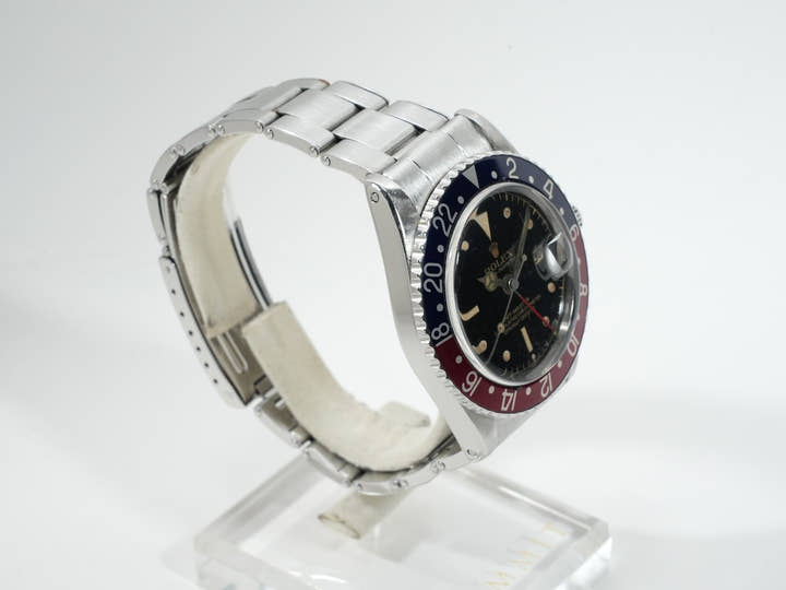 ロレックス GMTマスター Ref.1675MM ステンレススチール ブラック文字盤 オイスターブレスレット