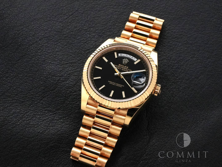 ロレックス デイデイト40 Ref.228238 イエローゴールド ブラック文字盤