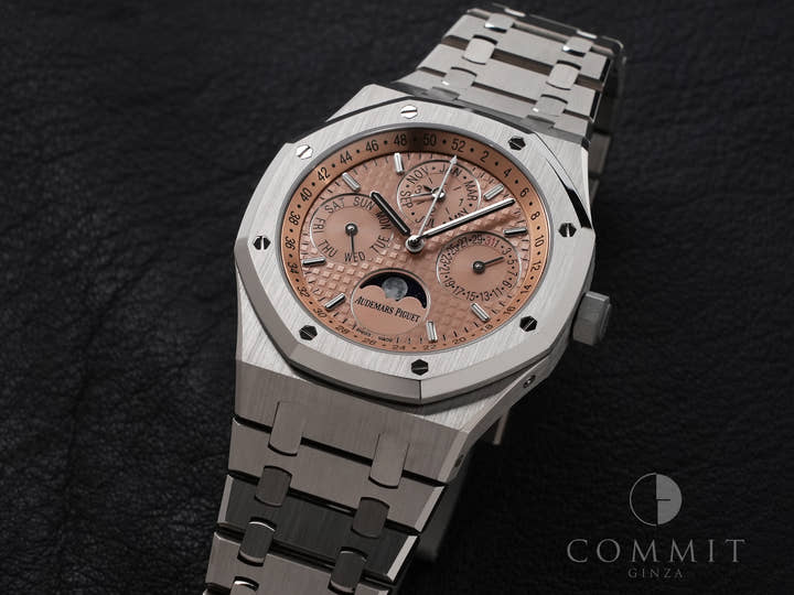 オーデマピゲ ロイヤルオーク パーペチュアルカレンダー Ref.26615TI.OO.1220TI.01 チタン サーモン文字盤