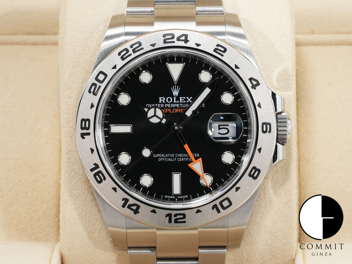 ロレックス エクスプローラーII Ref.216570 ステンレススチール ブラック文字盤