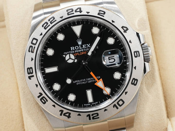 ロレックス エクスプローラーII Ref.216570 ステンレススチール ブラック文字盤