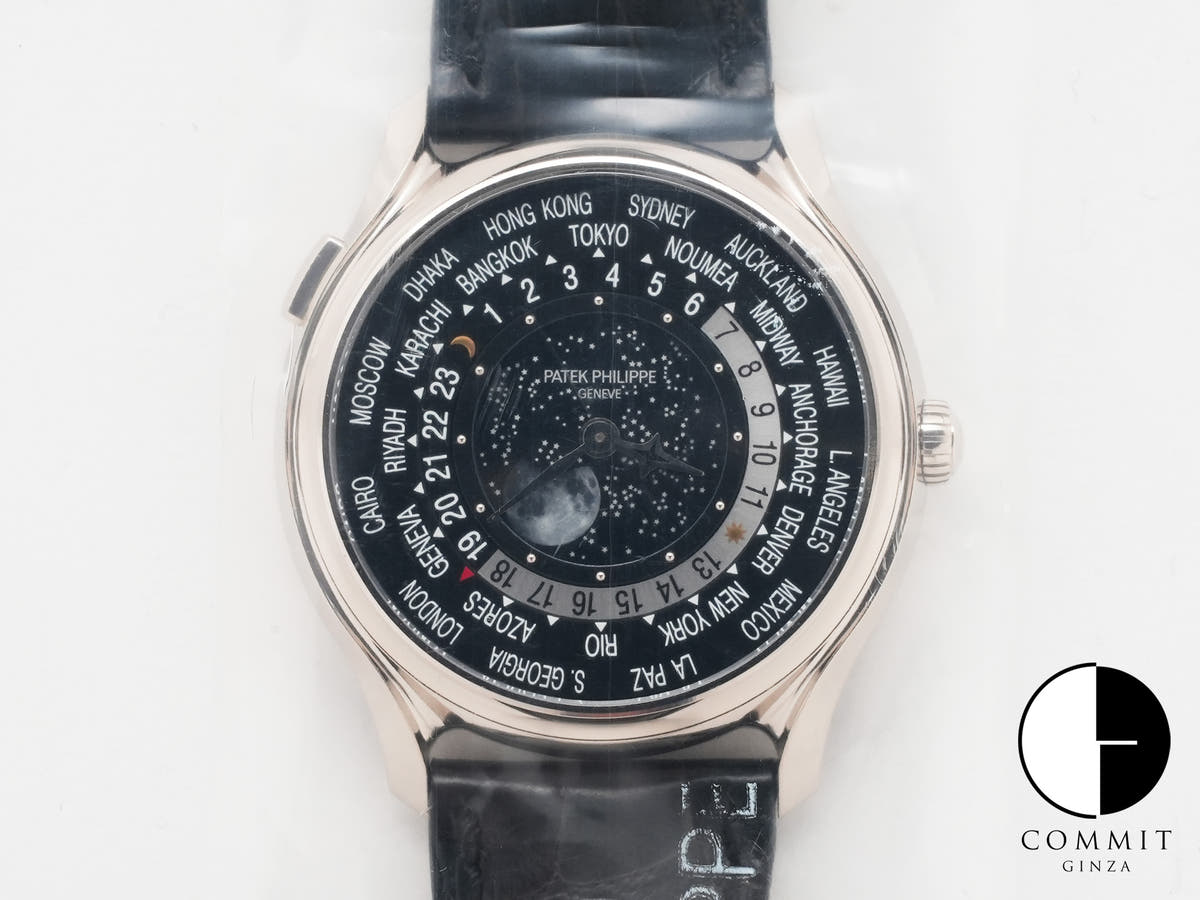 パテックフィリップ コンプリケーション ワールドタイム ムーンフェイズ Ref.5575G-001 ホワイトゴールド ブラック文字盤
